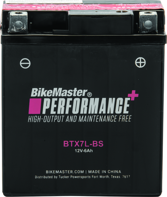 BikeMaster Maintenance Free BTX7L-BS Powersports Battery for Kawasaki, Honda Models
