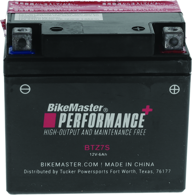 BikeMaster BTZ7S Maintenance Free Powersports Battery for Honda TRX and TRX90 Models