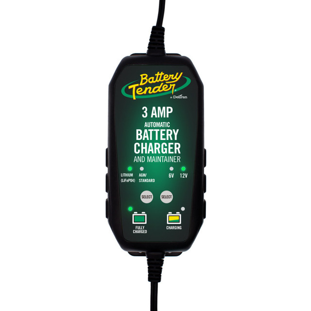 Battery Tender 6V/12V 3A Selectable Battery Charger for Automotive, Marine, and Powersports Batteries