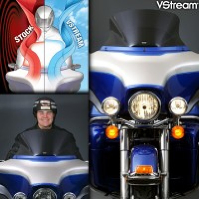 National Cycle N20404 VStream Low Windshield for Harley-Davidson FLHT/FLHX/FLHTK Touring and Tri-Glide - Tinted