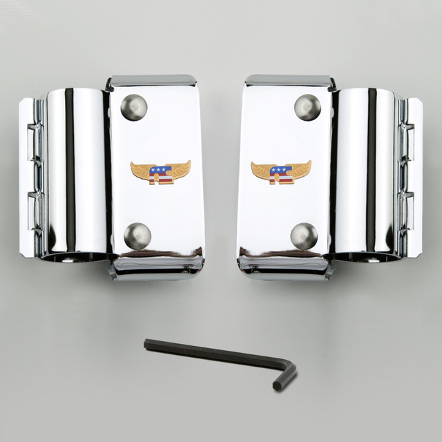 National Cycle Harley-Davidson FX / XL Narrow Mount Windshield Brackets - Chrome, Part KIT-CHK