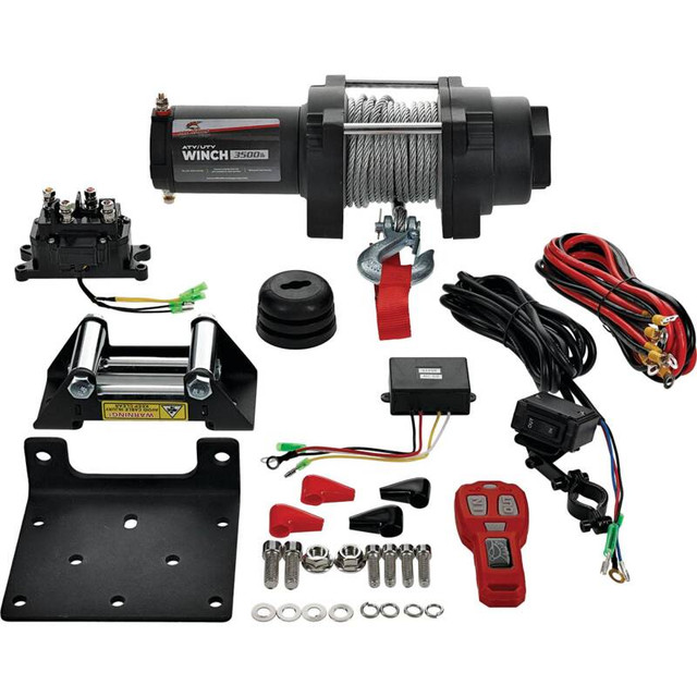 All Balls Racing 3500lb Winch with Steel Cable - Model 431-01023