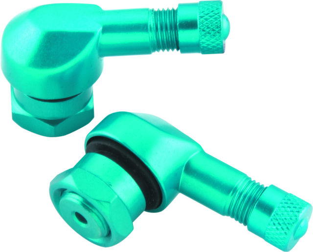 BikeMaster Part Number 151788 Blue Anodized Valve Stem Set – High-Performance Motorcycle Tire Valves