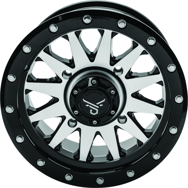 QuadBoss Wagon 14x7 4+3 4/156 Black Machined Wheel – Lightweight Aluminum Performance Rim