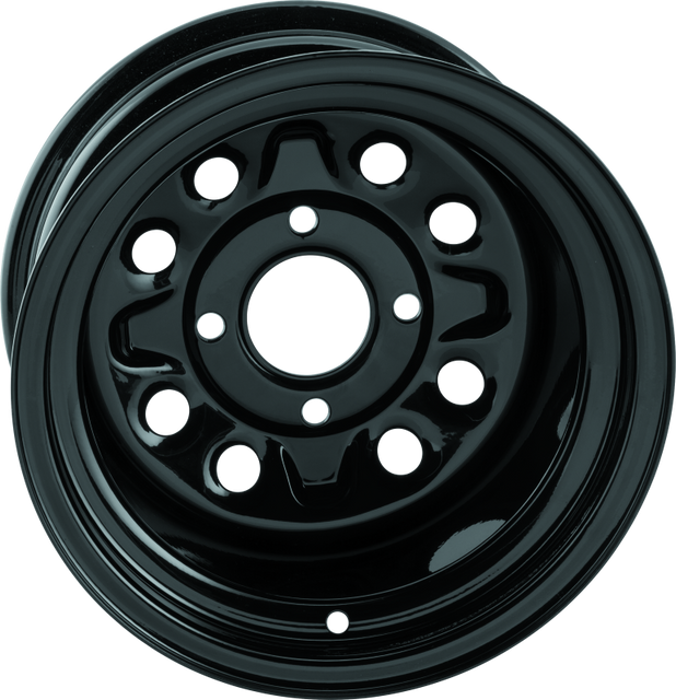 QuadBoss Steely Wheel 12x7 - 2+5 Bolt Pattern - 4/110 for Powersports Vehicles