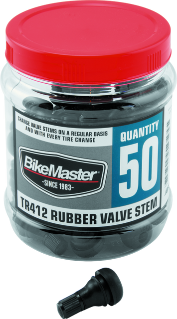 BikeMaster Valve Stem TR412 Rubber Tub/51 - Reliable Tire Valve Replacement for Powersports Vehicles