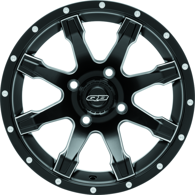 QuadBoss Grinder 14x7 Aluminum Wheel - 4/110 Bolt Pattern, 5+2 Offset