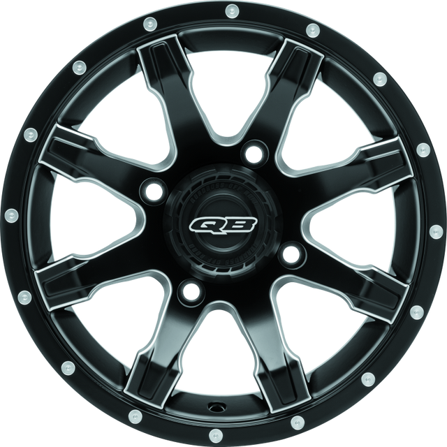 QuadBoss Grinder 14x7 Off-Road Wheel for Powersports Vehicles - 4/137 Bolt Pattern, 5+2 Offset