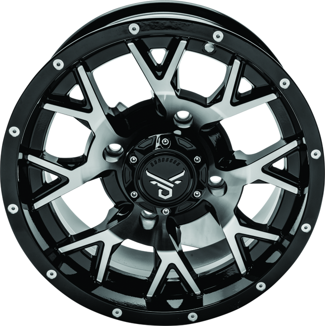 QuadBoss Barbwire 14x7 - 5+2 - 4/137 Black Machined Wheel