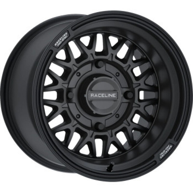 Raceline A13B Omega 15x7 Inch Satin Black PowerSports Wheel - 4x137 Bolt Pattern, 10mm Offset, 110.18mm Bore