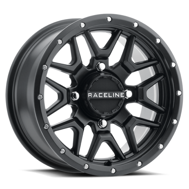 Raceline A94B Krank 14x7 Inch Satin Black Wheel for Powersports Vehicles