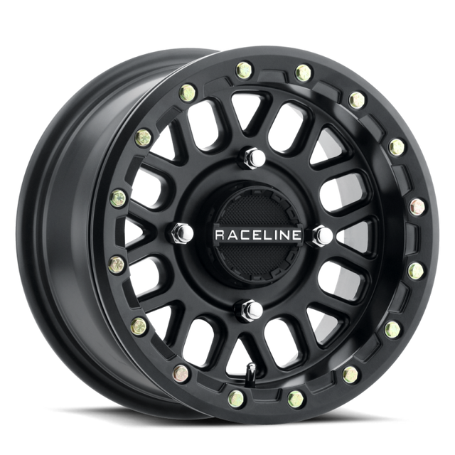 Raceline A92B Podium 14x7 Inch Satin Black Beadlock Wheel for Powersports