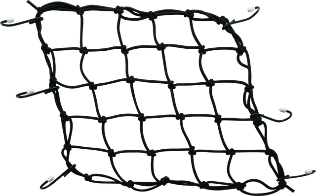 BikeMaster 13x13 Multihook Cargo Net with Metal Hooks and Rubber Tips