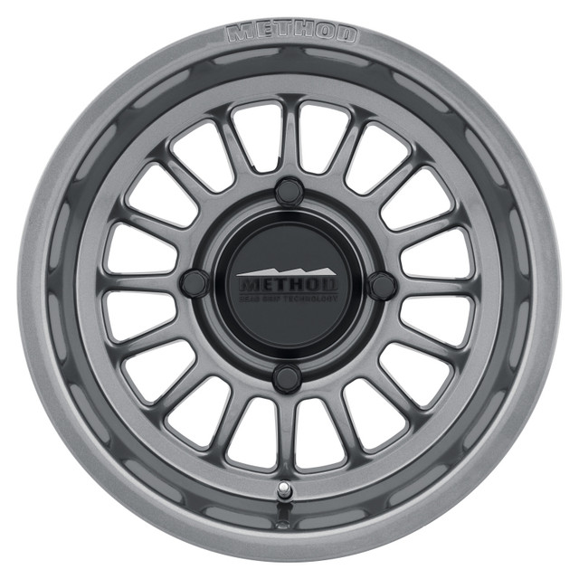 Method Wheels MR411 Bead Grip 15x10 PowerSports Wheel with Gloss Titanium Finish