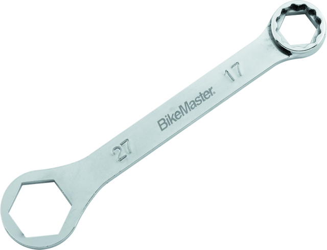 BikeMaster Rider Wrench - 27mm 6-Point & 17mm 12-Point Combination Tool