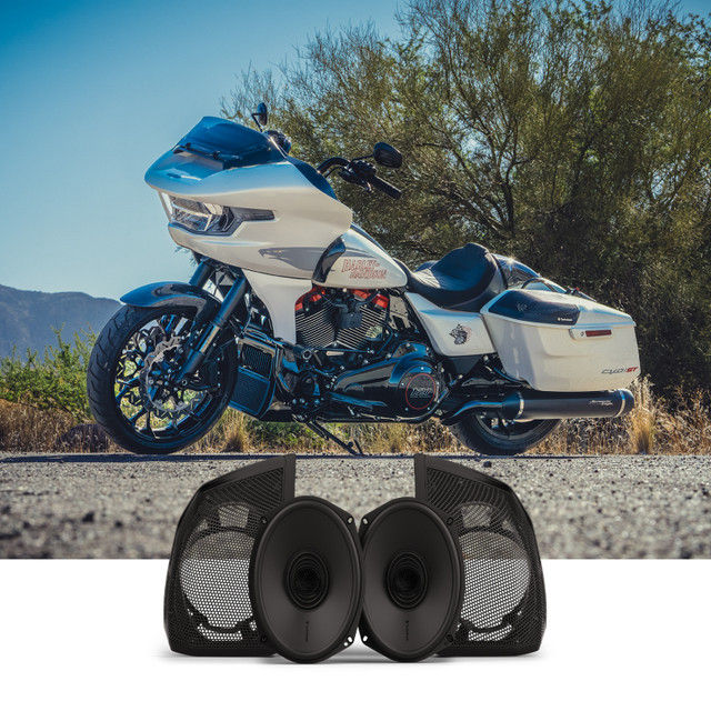Rockford Fosgate HD24BL69 24+ Harley-Davidson TMS Cut-In Baglid Speaker Kit