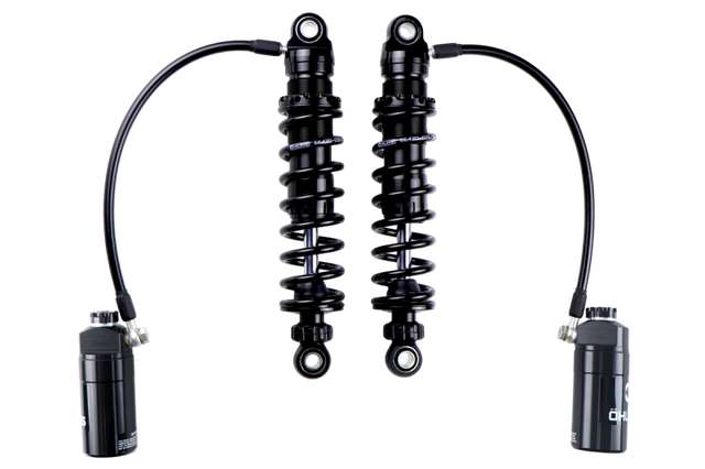 Ohlins Harley-Davidson FL Touring STX 36 Twin Blackline 12-inch Reservoir Shocks - Standard Springs