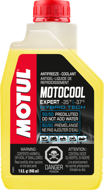 MOTUL Motocool Expert 1 Ltr Coolant - Ready-to-Use Antifreeze & Coolant for Automotive & Motorcycle Engines