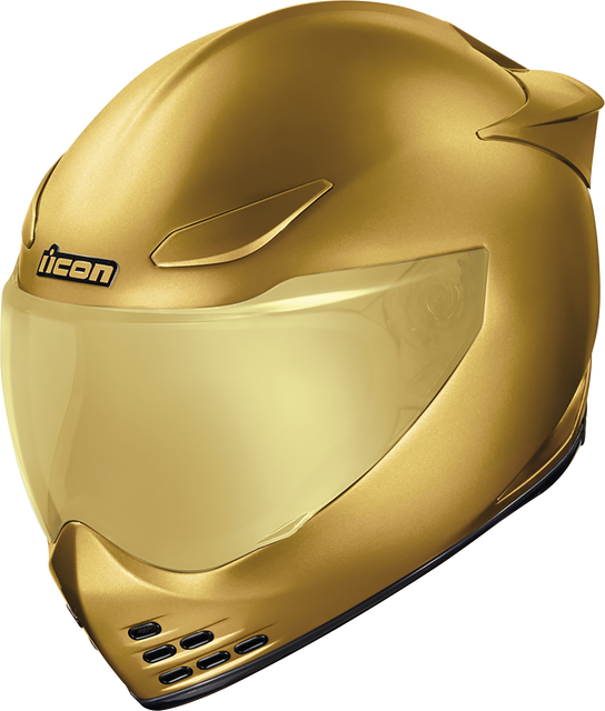 ICON Domain™ Helmet Cornelius Gold XS with Fog-Free Shield and Advanced Ventilation