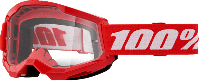 100-Percent Strata 2 Goggle with Red Clear Lens – Premium Performance Riding Gear