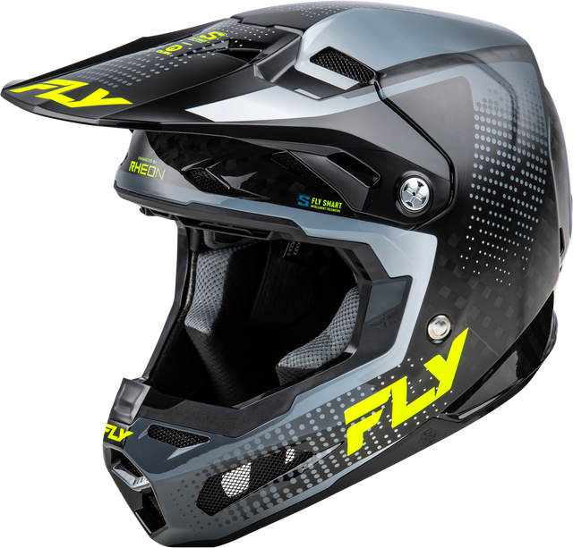 Fly Racing Formula S Carbon Protocol Helmet Black, Carbon/Grey/Hi Vis Medium – Advanced Impact Protection and Safety Features