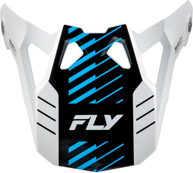 Fly Racing Formula CP Slice Visor White/Red/Cyan Yellow S - Part Number 73-0060