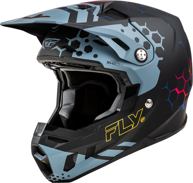 Fly Racing Formula CC Tektonic Helmet Matte Black, Slate & Blue - Part 73-43332X