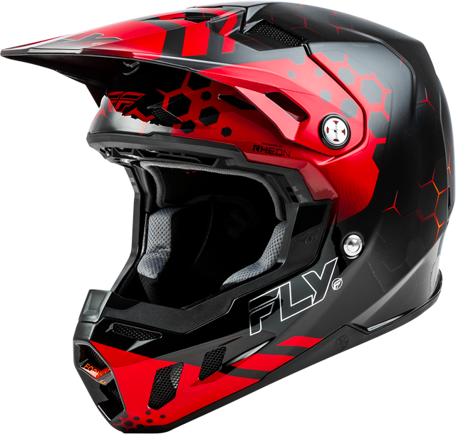 Fly Racing Formula CC Tektonic Helmet Black/Red/Orange XS – Certified Impact Protection with Advanced Features