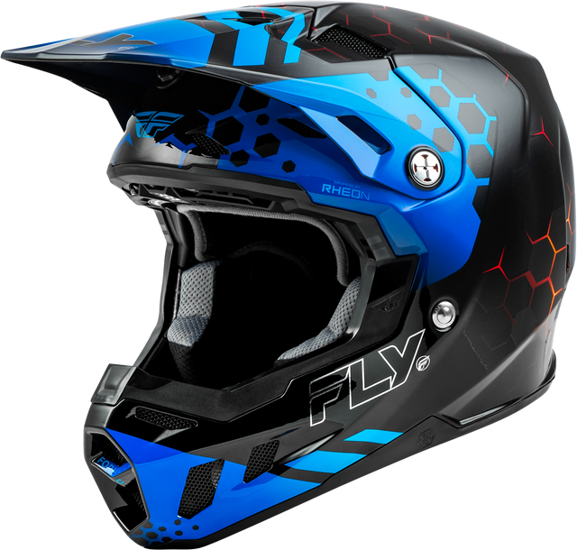 FLY RACING Formula CC Tektonic Helmet Black/Blue/Red – Lightweight Impact-Resistant Motorcycle Helmet