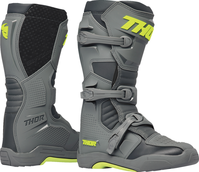 THOR Blitz XR Motorcycle Boots - Gray/Charcoal, US 15, Part Number 3410-3099