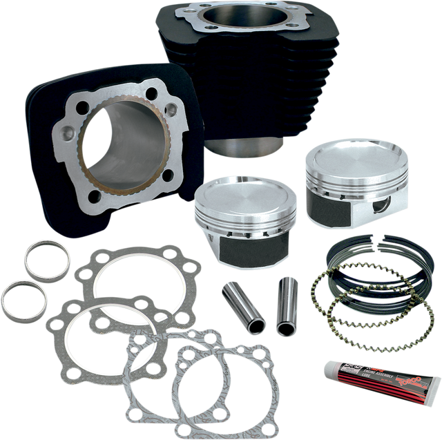 S&S Cycle 1200cc Conversion Kit for Harley XL883 - Wrinkle Black (Part #910-0687)