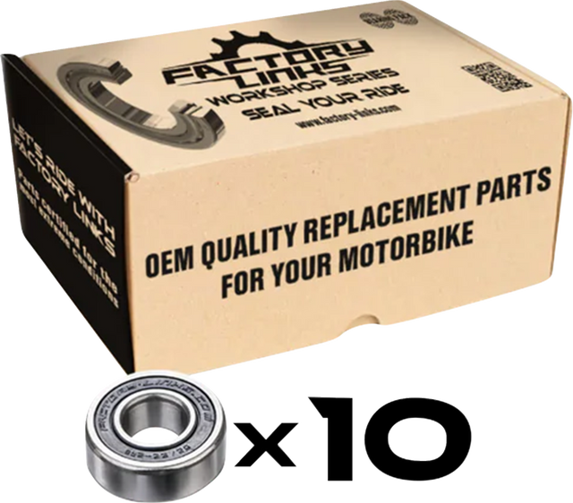 Factory Links WBE-J-039 Wheel Bearings 6200 2RS Double Seal - 10 Pack