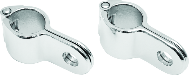 Kuryakyn Magnum Quick Clamp 1 inch Chrome - Durable Stainless Steel PowerSports Clamp with Peg Mount Hole