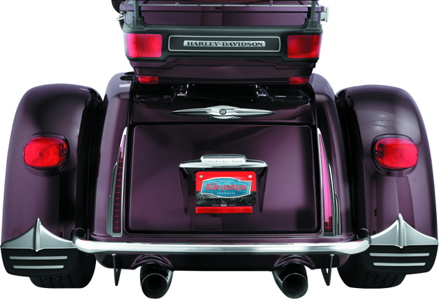 Kuryakyn Rear Mud Flaps for Trikes with Chrome Accents – Fits Harley Davidson Tri Glide Ultra Classic and Street Glide Trike Models
