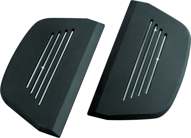 Kuryakyn Premium Passenger Board Inserts for Harley-Davidson Touring Models 1986 and Up - Black