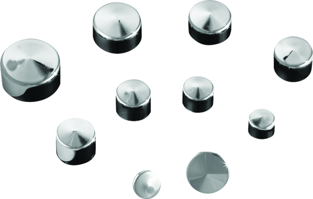 Kuryakyn Kool Kaps 1/4 inch Hex Head Bolt Covers - Durable Aerospace GFP Polymer Finish