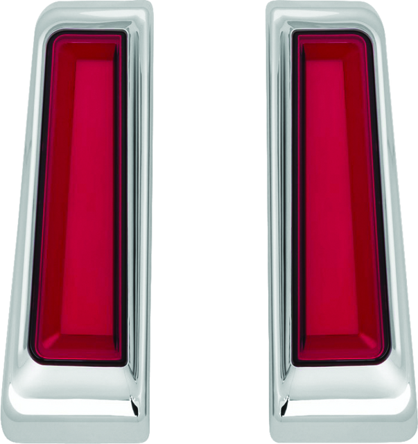 Kuryakyn Tracer LED Inserts for Saddlebag Supports Chrome – Model 2900 for Harley Davidson Touring Bikes