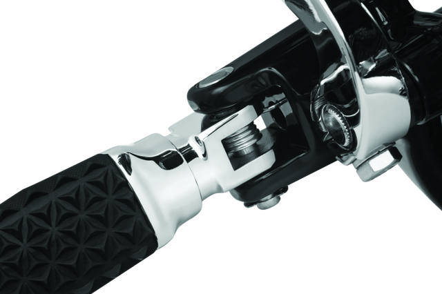 Kuryakyn Splined Driver Peg Adapter Chrome – Compatible with Harley Davidson Touring and Softail Models