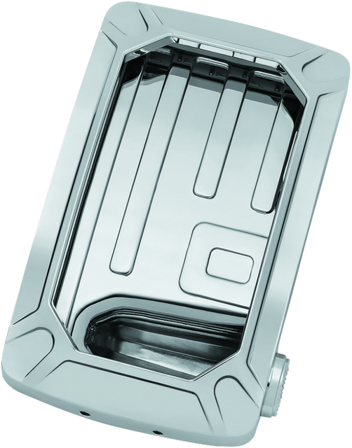 Kuryakyn Nova Curved Vertical Mount Side License Plate Holder Chrome – No Visible Fasteners with Wraparound LED Lighting