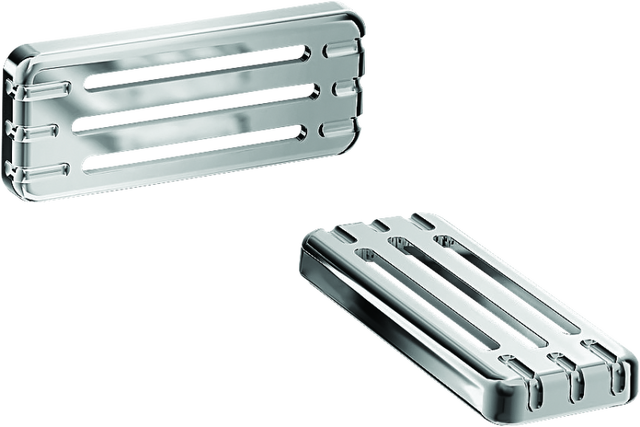 Kuryakyn Reflector Covers for Honda VTX1800 Models – Chrome Louvered Covers Part #9002