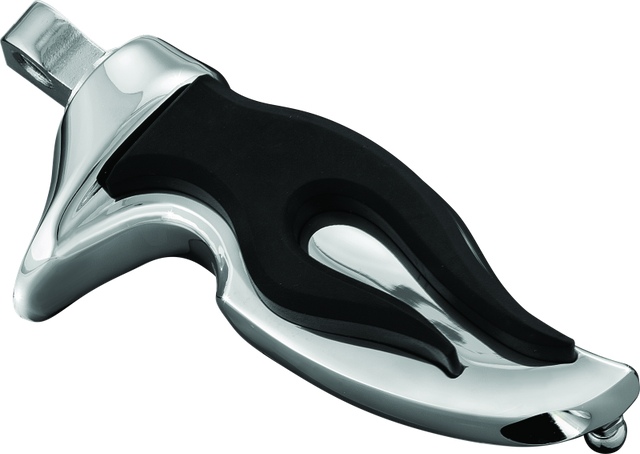 Kuryakyn Flamin Peg with Male Mount Adapter Chrome – Classic Flame Design for Powersports Bikes