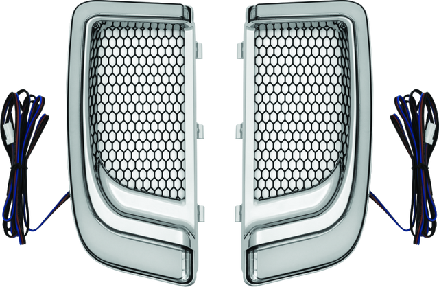 Kuryakyn Tracer Lower Fairing Grill Chrome for Harley Davidson Touring Models (Part #5063)