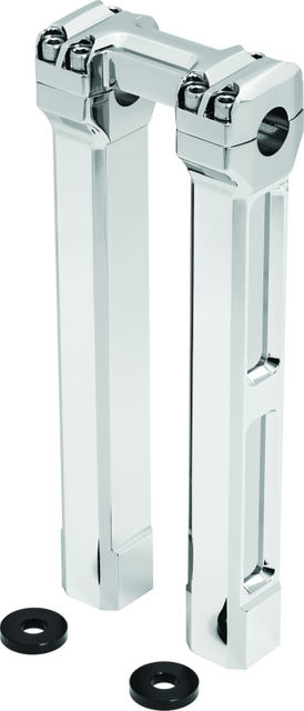 Kuryakyn 12 Inch Billet Handlebar Risers Chrome - Enhance Comfort and Style for Harley Motorcycles