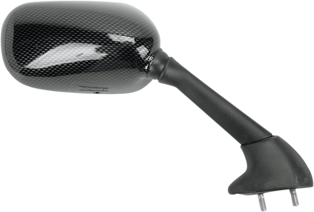 EMGO Side View Mirror - Black/Carbon Fiber Finish - Right - Yamaha 20-80553
