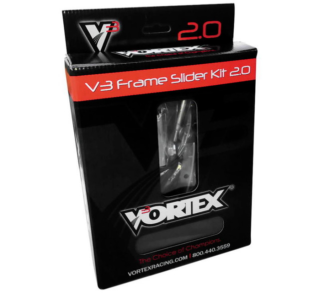Vortex Racing V3 2.0 Frame Slider Kit for KTM - Enhanced Protection and Durable Aluminum Construction