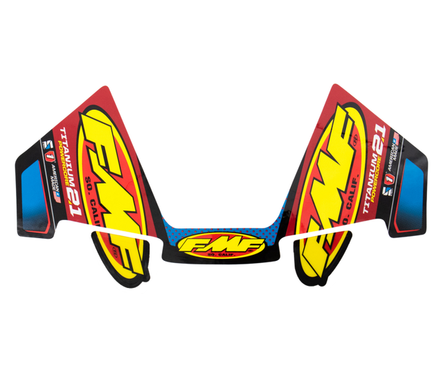 FMF Racing Titanium Powercore 2.1 Mylar Decal Replacement Kit (3 Pieces)