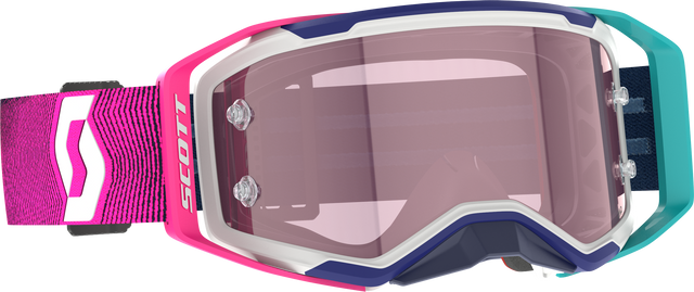 SCOTT Prospect 2.0 AMP Chrome Goggle - Stlth Black and Rad Pink with AMP Rose Lens