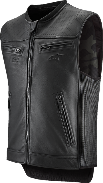 Alpinestars Tech-Air® 3 v2 Leather Motorcycle Airbag Vest - Black, Size XS (Part #6505225-10-XS)