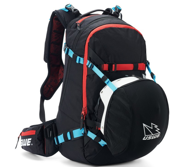 USWE POW Winter Protector Pack 16L in Carbon Black – High-Performance Snowboarding and Skiing Backpack with Full Back Protector