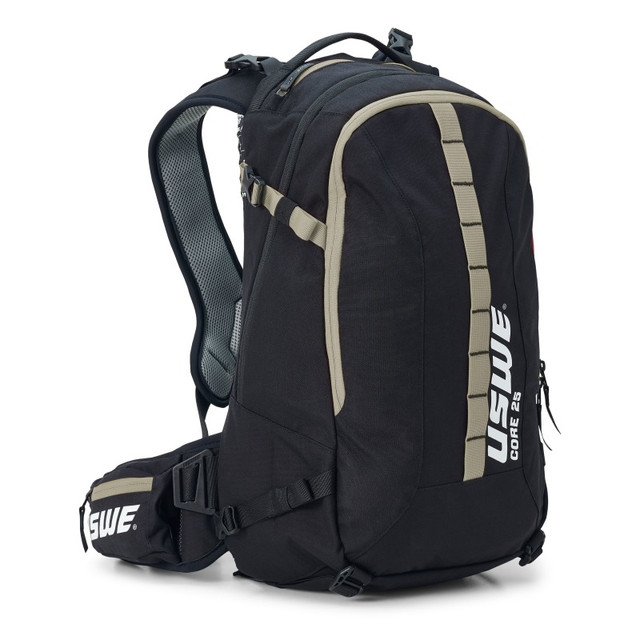 USWE Core Dirt Biking Daypack 25L – Black and Mud Green for Dual-Sport Adventure Riders